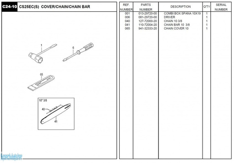 HITACHI Części zamienne do CS25EC(S).