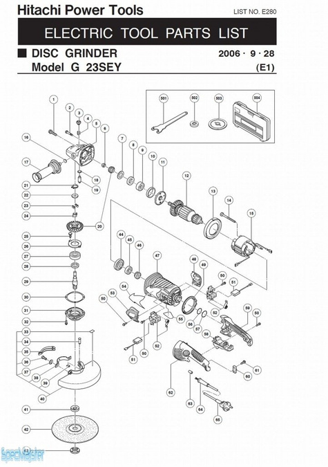 HITACHI Części zamienne do G23SEY.