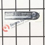 MAKITA Część zamienna do BHP454- Tabliczka znamionowa Nr. 1 Kod: 865306-1