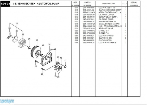HITACHI Części zamienne do CS40EK.
