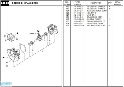HITACHI Części zamienne do CG27EJ(S).