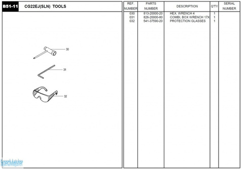HITACHI Części zamienne do CG22EJ(SLN).