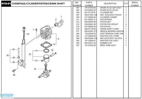 HITACHI Części zamienne do CH55EPA(S).