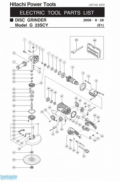 HITACHI Części zamienne do G23SCY.