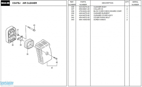 HITACHI Części zamienne do CG47EJ.