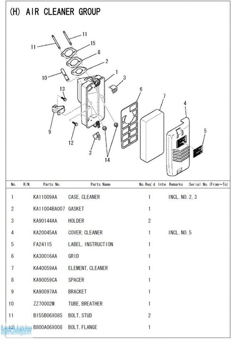 HITACHI Części zamienne do E40MA. Rozkładówka nr.2