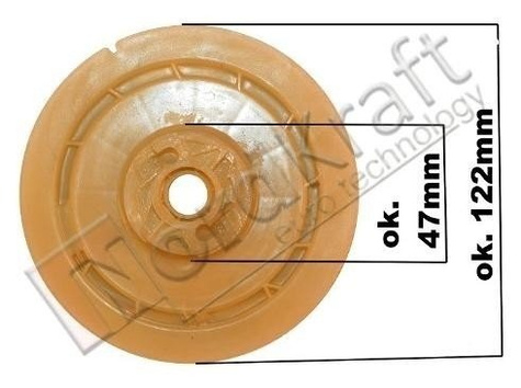 Koło linowe z zabierakami do zamiennika startera kosiarki spalinowej MTD THORX/HONDA GXV160 Kod: CZKSI-0060 (Produkt Wycofany)