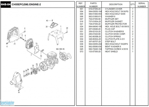 HITACHI Części zamienne do CH55EPC(SM).