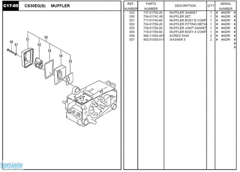 HITACHI Części zamienne do CS30EG(S).