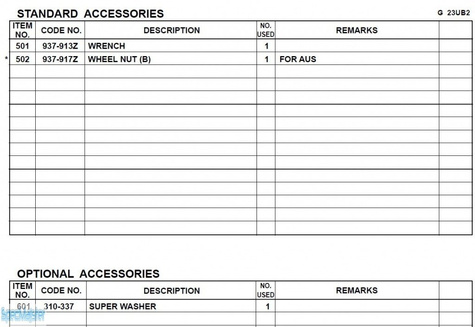 HITACHI Części zamienne do G23UB2.