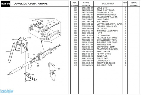 HITACHI Części zamienne do CG40EK(LP).