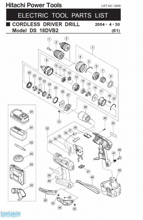 HITACHI Części zamienne do DS18DVB2.
