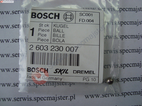 BOSCH Część zamienna do PSB 1000-2 RCA- KULKA 5,25 MM Nr. 43 Kod: 2 603 230 007