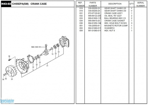HITACHI Części zamienne do CH55EPA(SM).