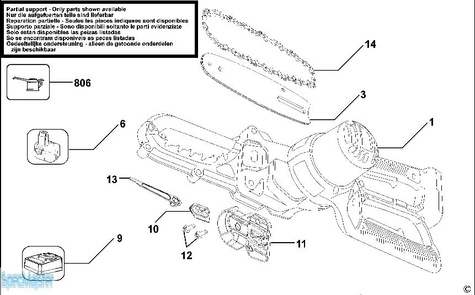 BLACK&DECKER Części zamienne do GKC1000 .