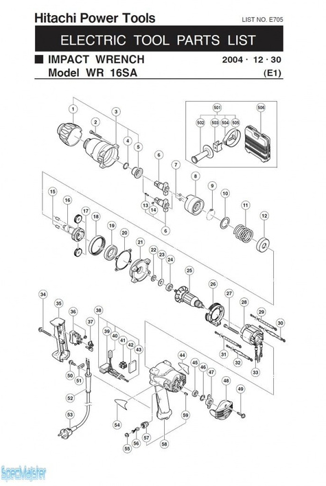 HITACHI Części zamienne do WR16SA.