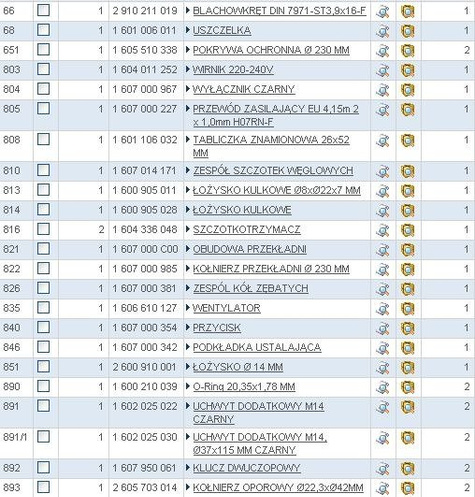 BOSCH Części zamienne do GWS 20-230H
