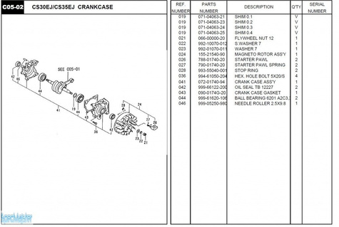 HITACHI Części zamienne do CS35EJ.