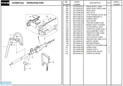 HITACHI Części zamienne do CH55EPC(S).