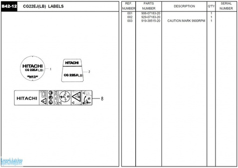 HITACHI Części zamienne do CG22EJ(LB).