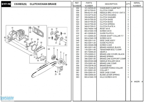HITACHI Części zamienne do CS35EG(S).
