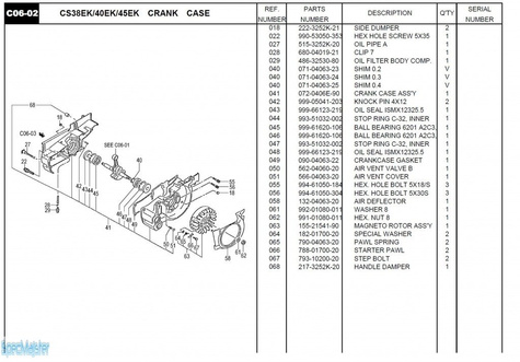 HITACHI Części zamienne do CS45EK.