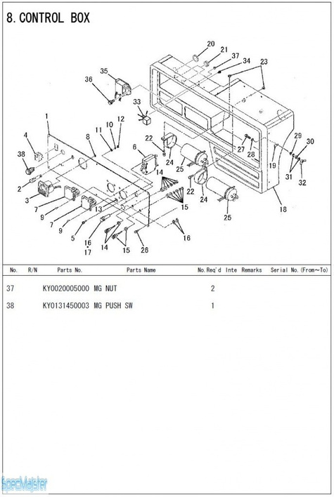 HITACHI Części zamienne do E57MA(S). Rozkładówka nr.1