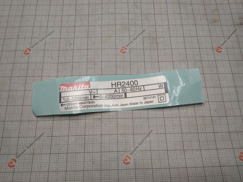 MAKITA Część zamienna do HR2400- Tabliczka identyfikacyjna nr. 26 Kod: 857141-1