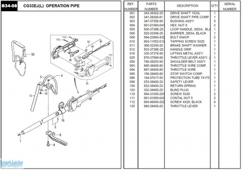 HITACHI Części zamienne do CG33EJ.