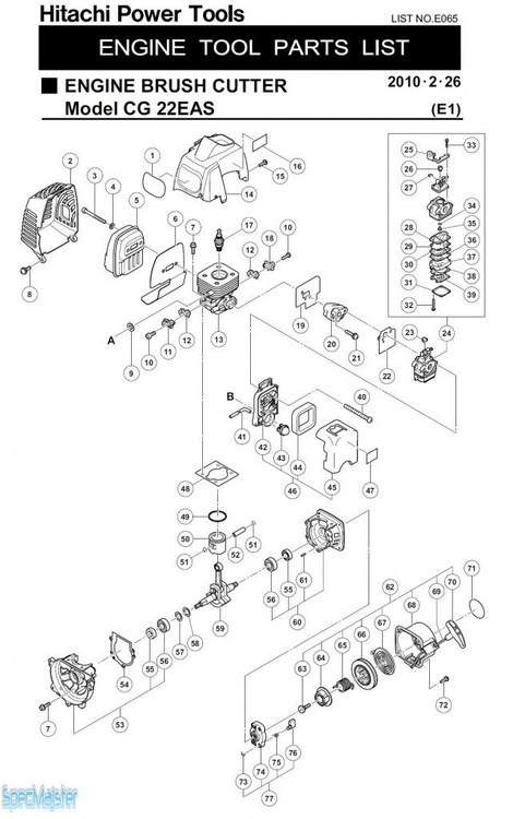 HITACHI Części zamienne do CG22EAS(SP).