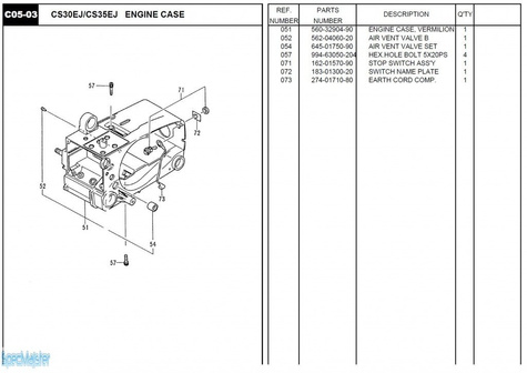 HITACHI Części zamienne do CS35EJ.