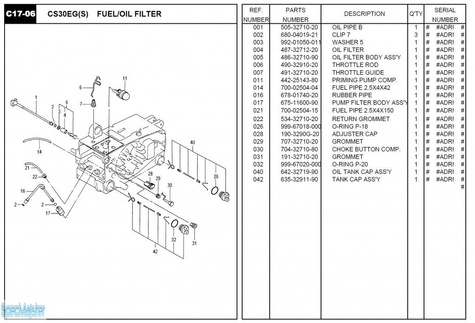 HITACHI Części zamienne do CS30EG(S).