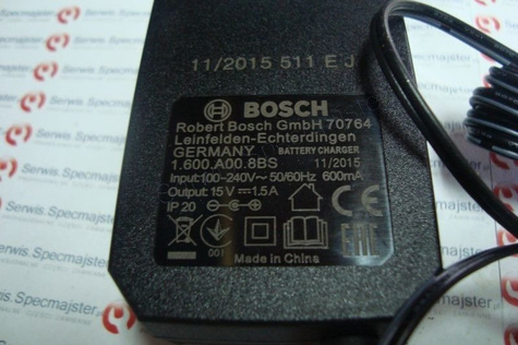 BOSCH Część zamienna do GSR 1000 - Ładowarka Nr. 653 Kod:1 600 A00 8BS (Produkt Wycofany)