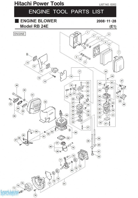 HITACHI Części zamienne do RB24E(P).