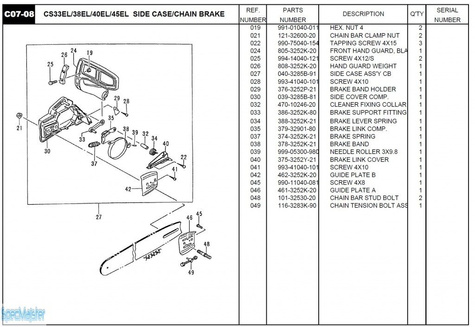 HITACHI Części zamienne do CS33EL.