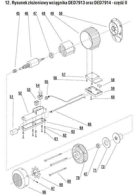 DEDRA Części zamienne do DED7914