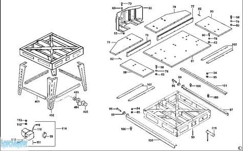 DeWALT Części zamienne do DW722KN.