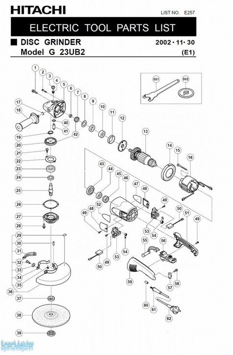 HITACHI Części zamienne do G23UB2.
