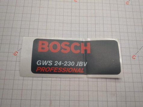 BOSCH Część zamienna do GWS 24 - 230 JBV - Tabliczka Firmy nr. 9 Kod: 1 601 118 G00