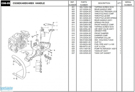 HITACHI Części zamienne do CS40EK.