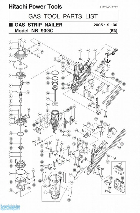 HITACHI Części zamienne do NR90GC.
