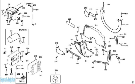 DeWALT Części zamienne do DW721KN.