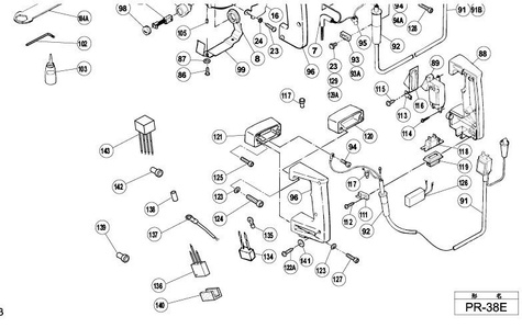 HITACHI Części zamienne do PR-38E