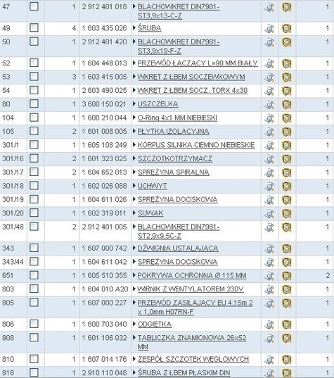 BOSCH Części zamienne do GWS 1000