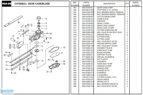 HITACHI Części zamienne do CH78EB(C).