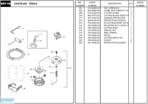 HITACHI Części zamienne do CG27EJ(S).