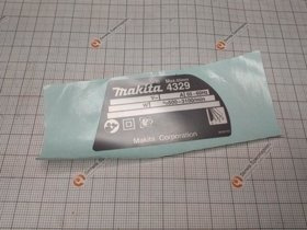 MAKITA Część zamienna do 4329- Tabliczka znamionowa Nr. 52 Kod: 863970-2