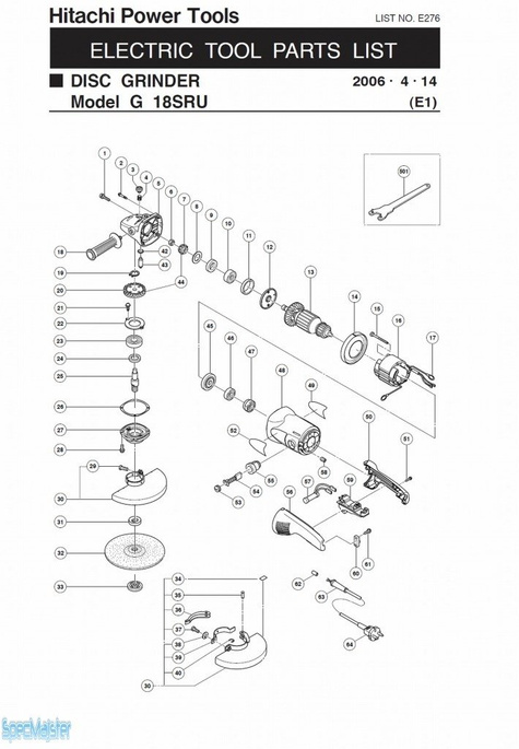 HITACHI Części zamienne do G18SRU.