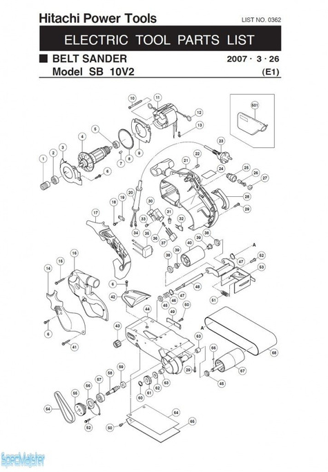HITACHI Części zamienne do SB10V2.