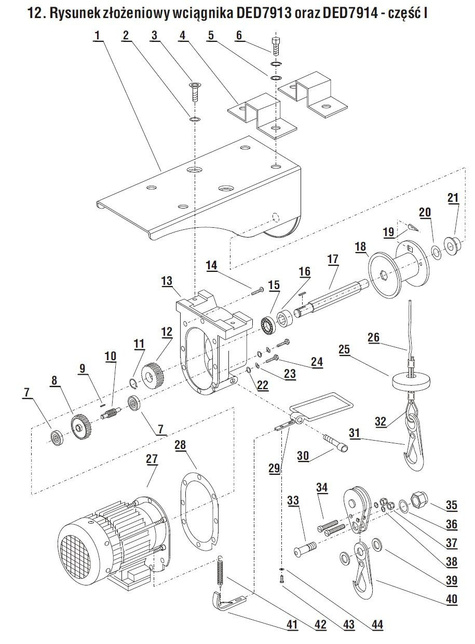 DEDRA Części zamienne do DED7914